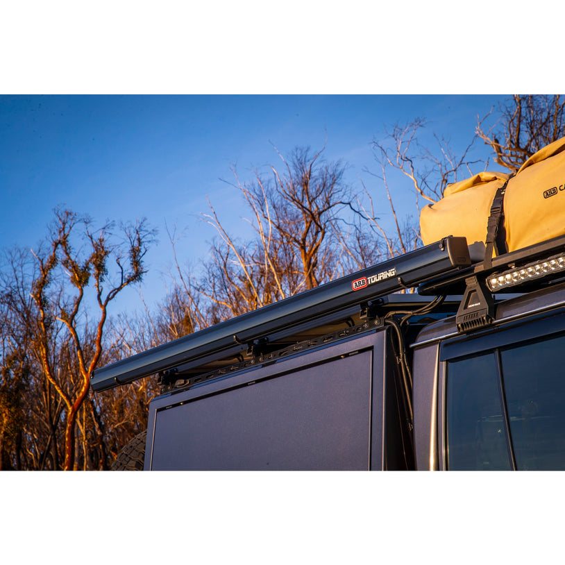 ARB Awning Black Aluminum Hardcase 2500X2500mm With Light Kit