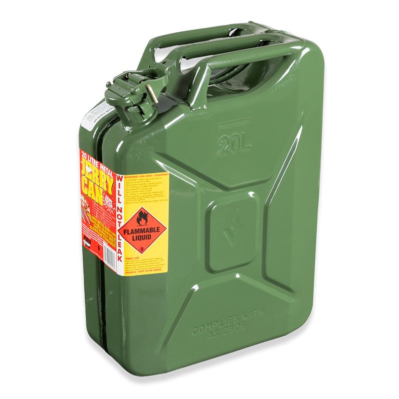 JERRY CAN METAL PETROL GR 20L